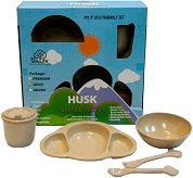 Детски еко комплект за хранене EcoSouLife Little People Husk