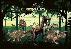 Двустранна подложка за бюро Derform - Динозаври
