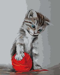 Рисуване по номера с акрилни бои - Коте