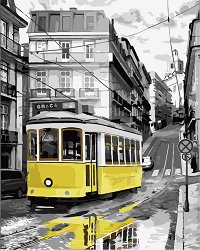 Рисуване по номера с акрилни бои - Трамвай