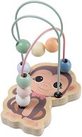 Дървена маймунка с лабиринт Joueco - играчка