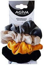 Скрънчи ластици за коса Agiva - ластик