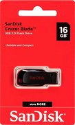 USB 2.0   16 GB SanDisk Cruzer Blade