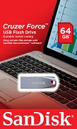 USB 2.0 флаш памет 64 GB SanDisk Cruzer Force