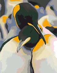 Рисуване по номера с акрилни бои - Пингвини