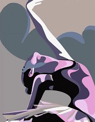 Рисуване по номера с акрилни бои - Балерина