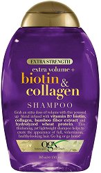OGX Extra Strenght Biotin & Collagen Shampoo - спирала