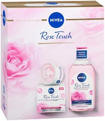 Подаръчен комплект Nivea Rose Touch - крем