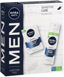 Подаръчен комплект Nivea Men Sensitive Shave - крем