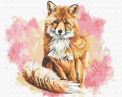 Рисуване по номера с акрилни бои - Красотата на лисицата