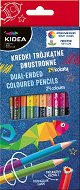 Двустранни цветни моливи Kidea