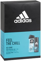 Подаръчен комплект Adidas Ice Dive - дезодорант