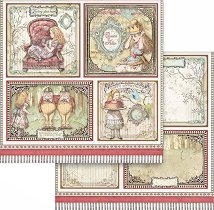 Хартии за скрапбукинг Stamperia - Алиса в огледалния свят