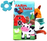Мека книжка с дъвкалка - Farm Tails - играчка