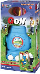 Количка за голф с топки и стикове за игра - образователен комплект
