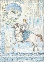 Декупажна хартия - Момиче с кон