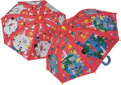 Детски чадър с променящ се цвят - Един свят - 