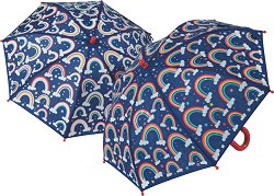 Детски чадър с променящ се цвят - Дъги - 