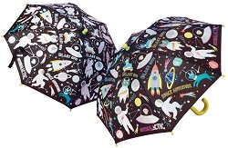 Детски чадър с променящ се цвят - Космос - 