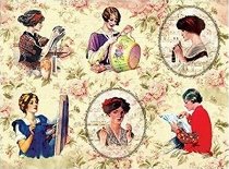 Декупажна хартия CADENCE - Жени и рози