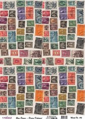 Декупажна хартия - Пощенски марки