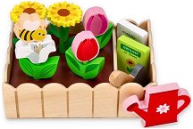 Дървена играчка Lelin Toys - Моята малка цветна градина - 