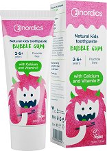 Nordics Kids Toothpaste Bubble Gum - четка