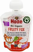 Holle - Био забавна плодова закуска с ябълки, банани, горски плодове и йогурт - продукт