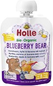 Holle - Био забавна плодова закуска с боровинки, ябълки, банани и йогурт - 
