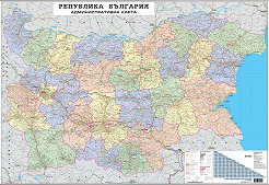 Стенна административна карта на България - 