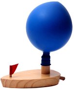 Дървена лодка с балон - играчка