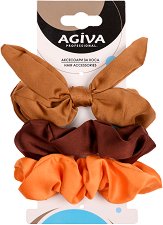 Сатенени скрънчи ластици за коса Agiva - 