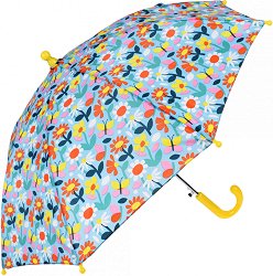 Детски чадър - Цветя и пеперуди - 