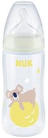 Флуоресцентно бебешко шише NUK Temperature Control Night - 