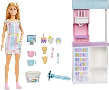 Кукла Барби Mattel - Магазин за сладолед - кукла