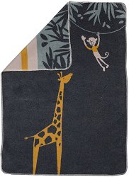 Бебешко двулицево одеяло Жираф и маймунка - David Fussenegger - 