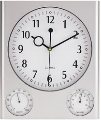 Стенен часовник с термометър и хигрометър Tops - Saturn