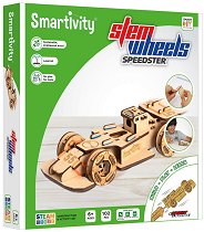 Дървен конструктор Smartivity - Състезателна кола - играчка
