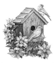Рисуване по номера Royal & Langnickel - Птици и къщичка