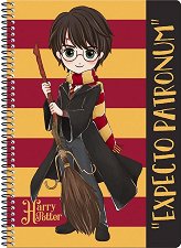 Ученическа тетрадка със спирала - Harry Potter: Expecto Patronum Формат A4 с широки редове - несесер