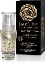 Bulgarian Rose Lady's Joy Luxury 24K Gold Eye Elixir - 