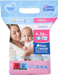 Бебешки мокри кърпички Baby Crema - шампоан