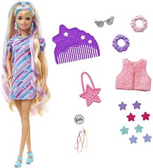Кукла Барби с дълга коса и звезди Mattel - кукла