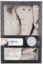Подаръчен комплект за бебе Difrax Elephant Elliot - 