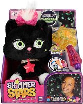Плюшена играчка Shimmer Stars - Коте Черен диамант - чанта