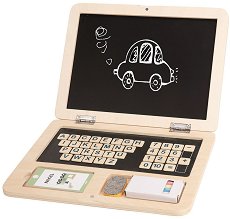 Дървен лаптоп Tooky Toy - 