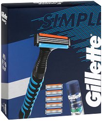 Подаръчен комплект Gillette Sensor 3 Simple - пудра