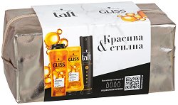 Подаръчен комплект Gliss Oil Nutritive & Taft - 