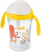 Неразливаща се чаша със сламка NUK Motion Cup - 