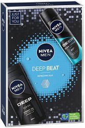 Подаръчен комплект Nivea Men Deep Beat - 